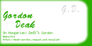 gordon deak business card